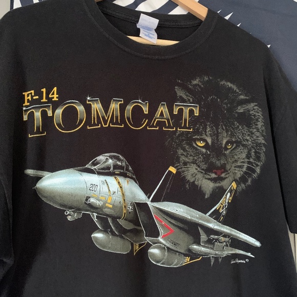 Vintage F-14 Tomcat Graphic T-shirt - Picture 3 of 5